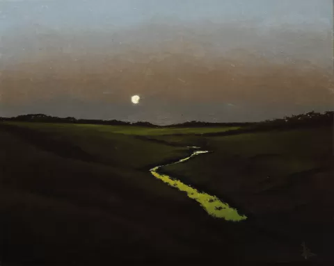 Krajina s měsícem by Oleg Baulin
