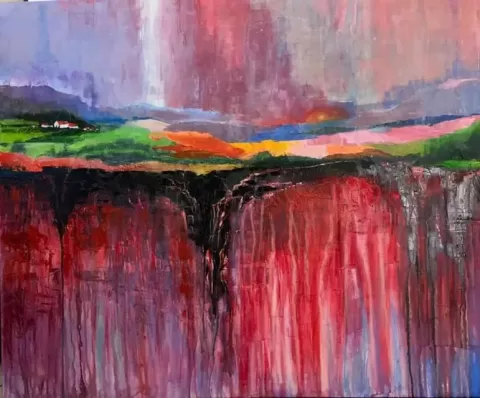 Abstract landscape by Samir Saqallah