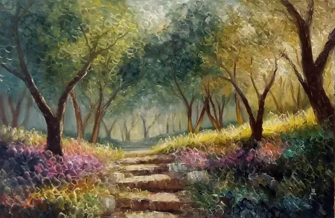 Cesta olivovým hájem by Šmejkal Libor