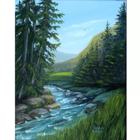 "Mountain stream" by Tetiana Teresh