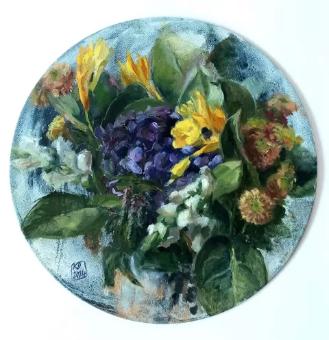 Hydrangea and Freesia by Klara Dolezalova