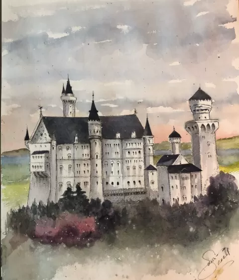 Germany castle by Samir Saqallah