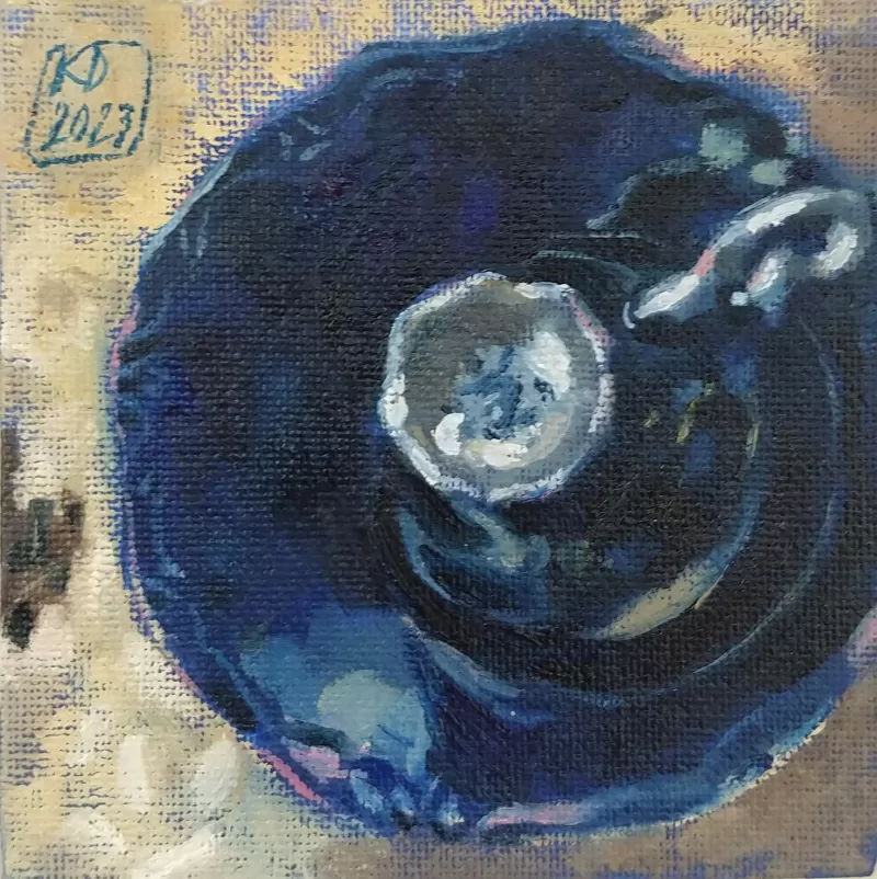 Cobalt Coffee Cup and Saucer