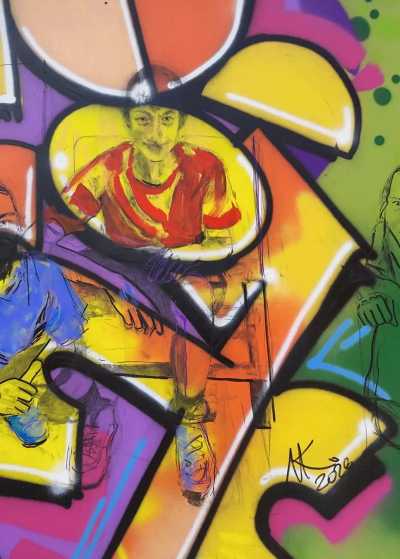 Recycled streetart portraits